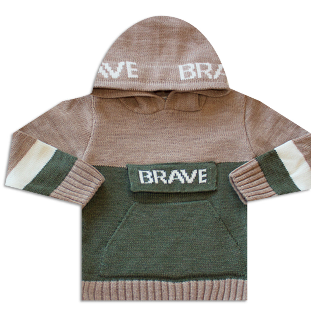 Плетена жилетка с качулка за момчета , BRAVE